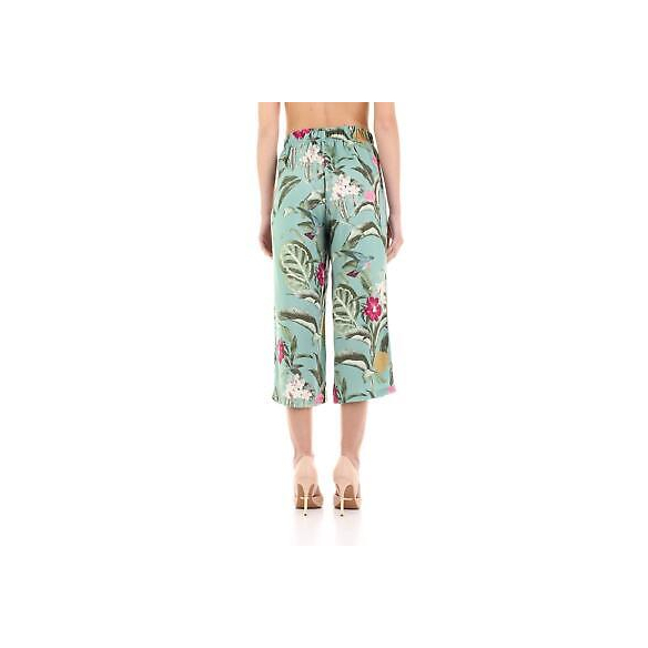 Vero Moda Vmsimply Easy HW Culotte Pant Pantaloni, Multicolore (Wasabi AOP: