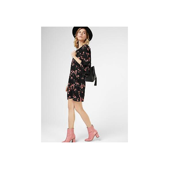 Vero Moda Vmlala 7/8 Short Straight Dress D2-3 Vestito, Nero (Black AOP: Lala