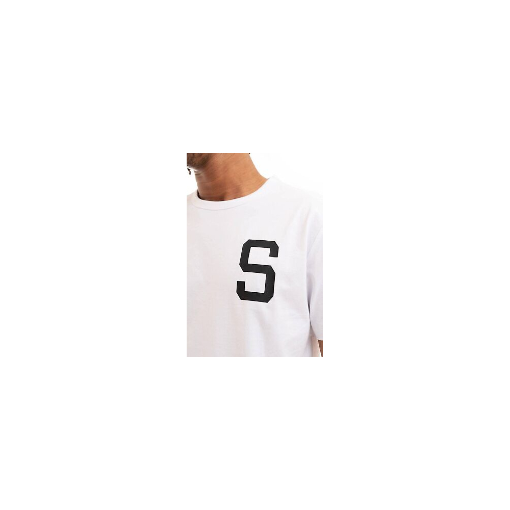 SUN68 T-Shirt Round Big Word (Bianco)