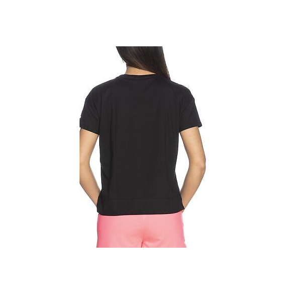 SUNS - T-Shirt Nera in Cotone con Logo Stampato sul Petto e sulla Manica. Il