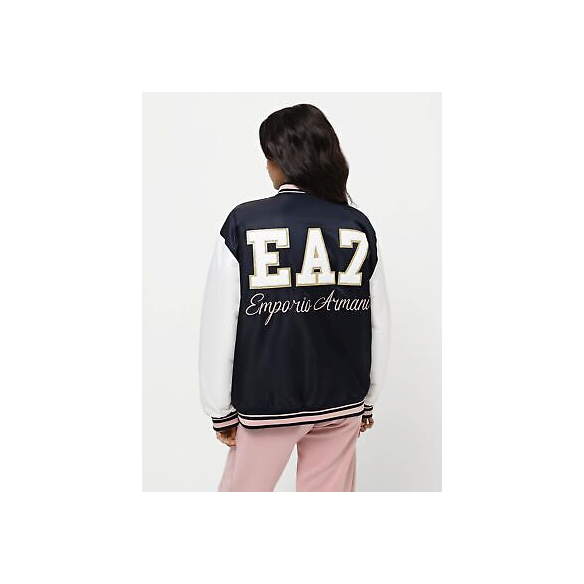 Emporio Armani EA7 Giacca Donna Bomber University Squad (Blu Navy, Taglia S)