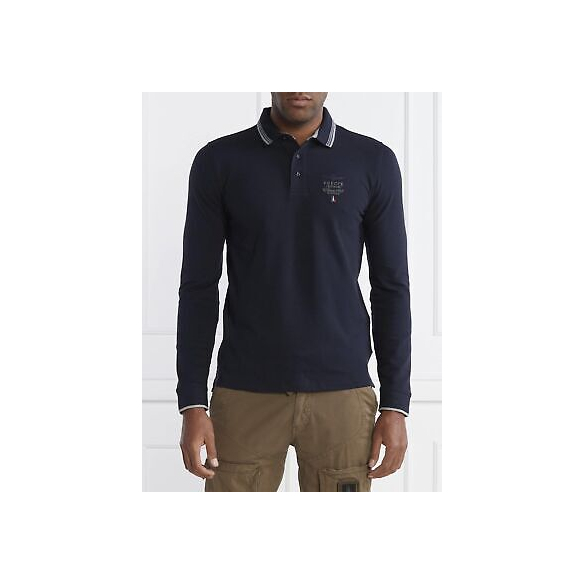 Aeronautica Militare Polo Uomo Frecce Tricolori in piqu? Dark Blu