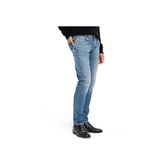CYCLE Jeans Bone Comfort Skinny Hand Made Repaired Cloudy Wash Blu P508 Azzurro