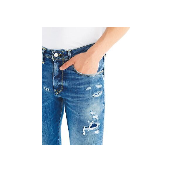 CYCLE Touch Stretch Skinny Broken Natural Vintage (Blue)
