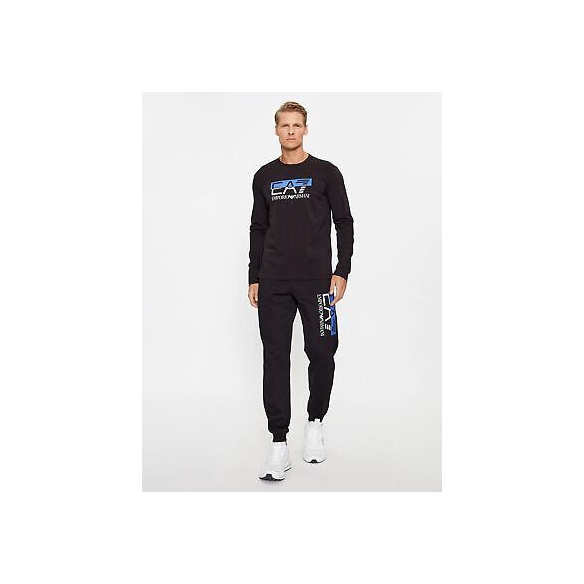 Emporio Armani EA7 Maglia Uomo a Maniche Lunghe Visibility in Jersey di Cotone