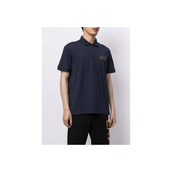 EA7 Polo Uomo Train Gold Label Pima Pique (Blu Navy)