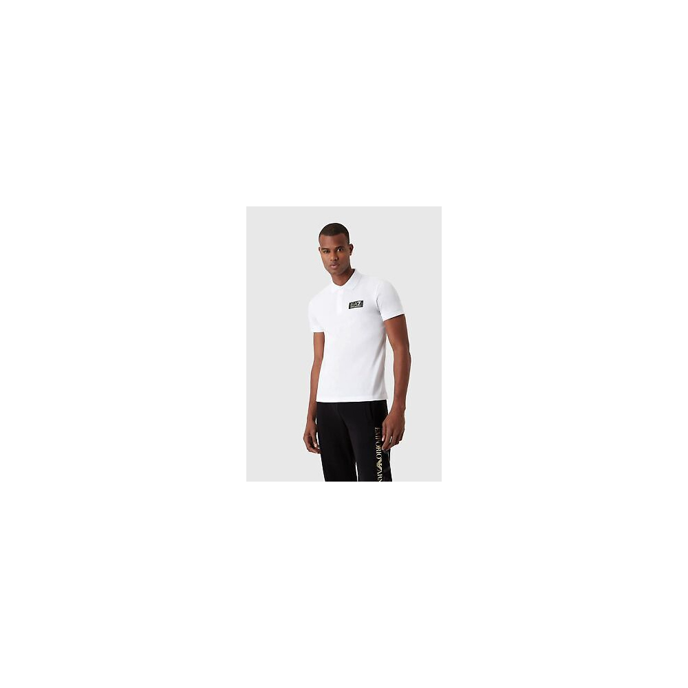 EA7 Polo Gold Label in Cotone Pima...