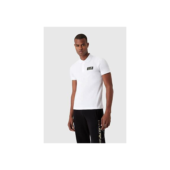 EA7 Polo Gold Label in Cotone Pima (White)