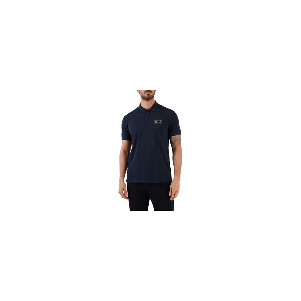 EA7 Polo Gold Label in Cotone Pima...
