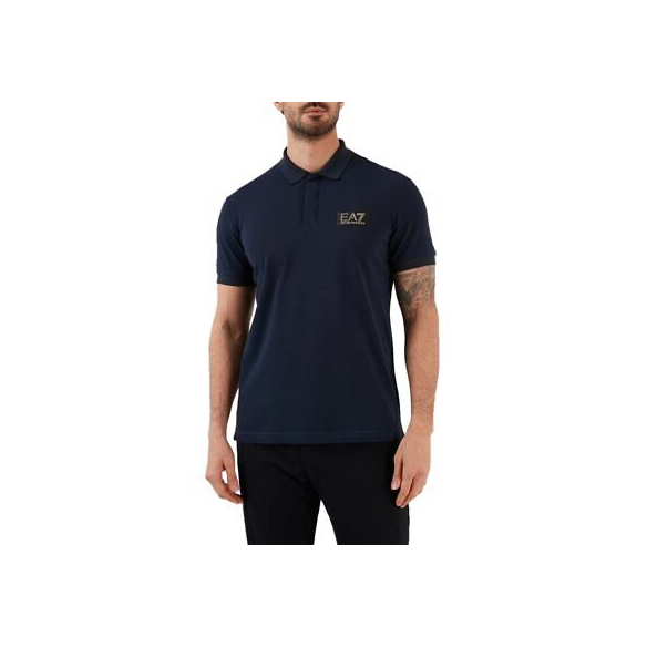 EA7 Polo Gold Label in Cotone Pima (Blu Navy)
