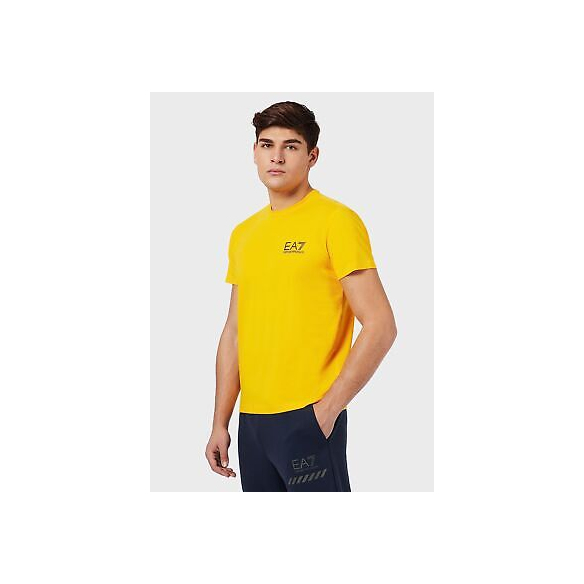 Emporio Armani EA7 T-Shirt con Stampa logata sul Retro (Saffron)