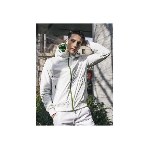 People of Shibuya Giacca Impermeabile Uomo Hikaru PM863 (White/Green)