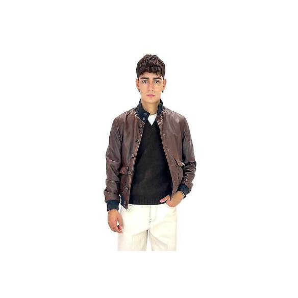The Jack Leathers Giacca Uomo MARK GOAT (Dark Tobacco)