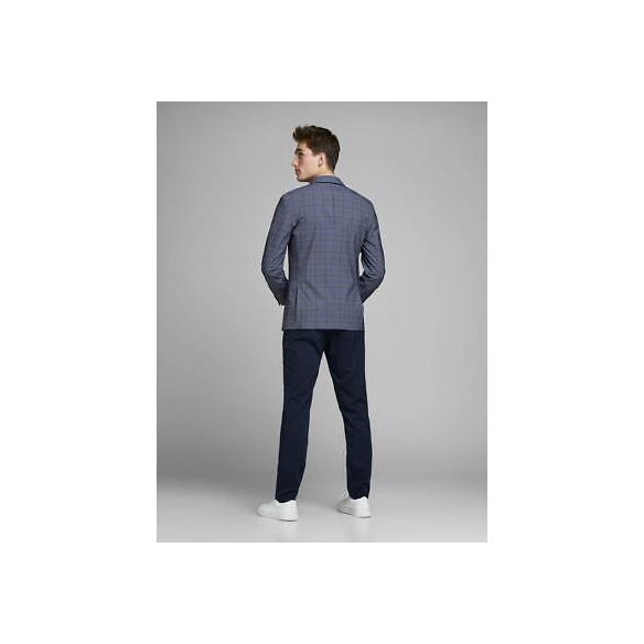 JACK & JONES - Blazer da Maschio, a Quadretti Navy Scuro 52