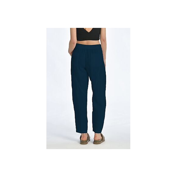 DEHA Pantalone in Lino Donna Pantaloni Sportivi Blu XL