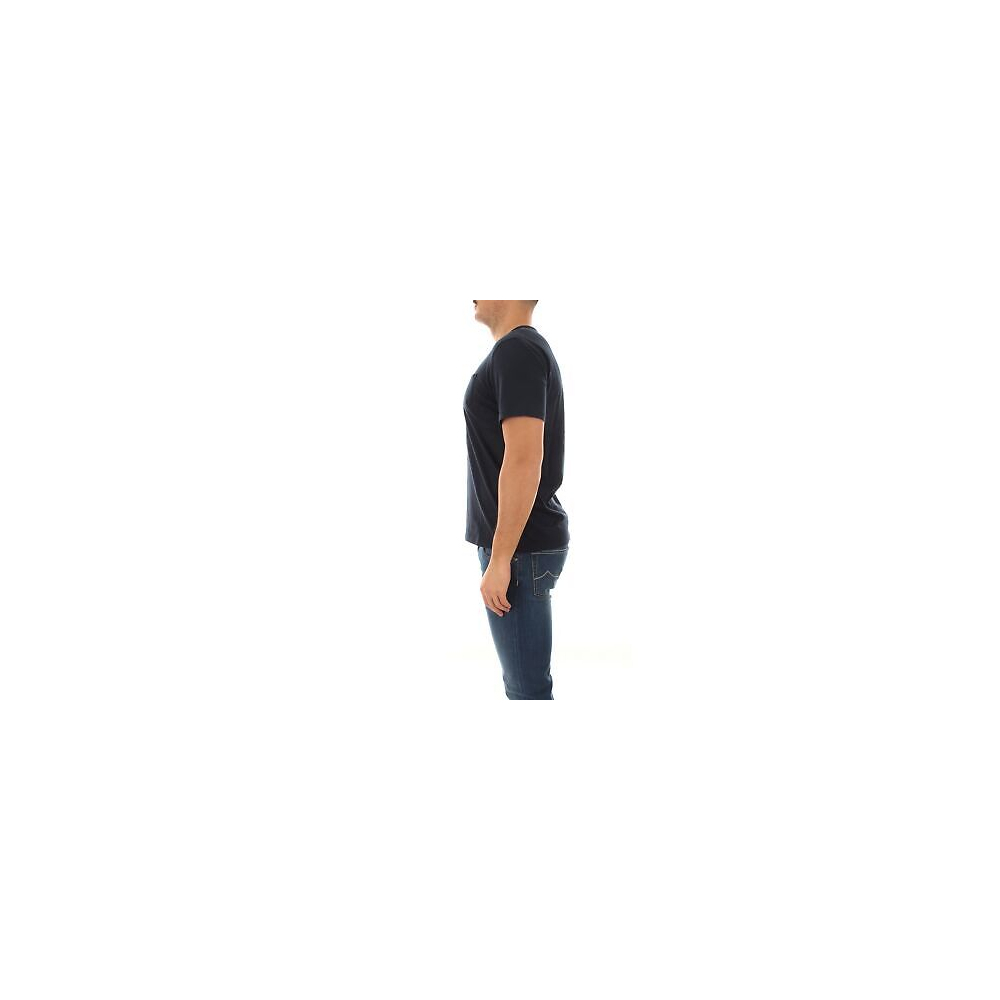 SUN68 T-Shirt Uomo Round Solid Pocket...