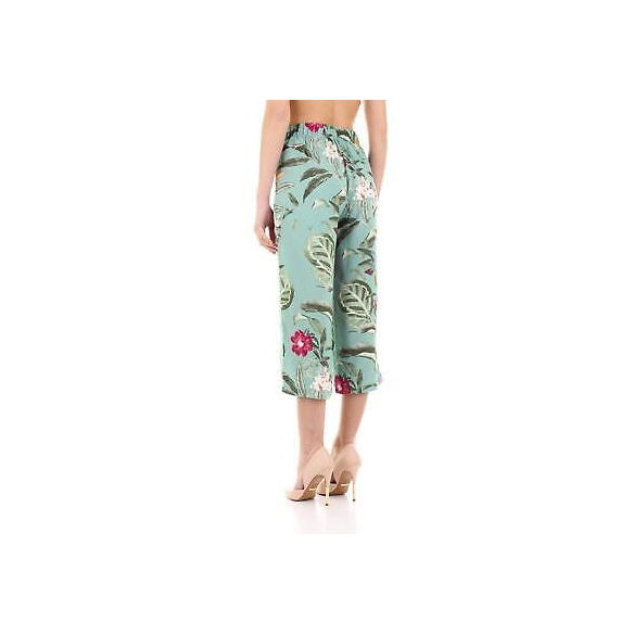 Vero Moda Vmsimply Easy HW Culotte Pant Pantaloni, Multicolore (Wasabi AOP: