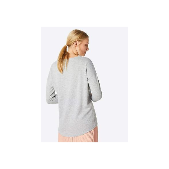 VERO MODA Vmmalena 3/4 Blouse Exp Noos Felpa, Grigio (Light Grey Melange Light
