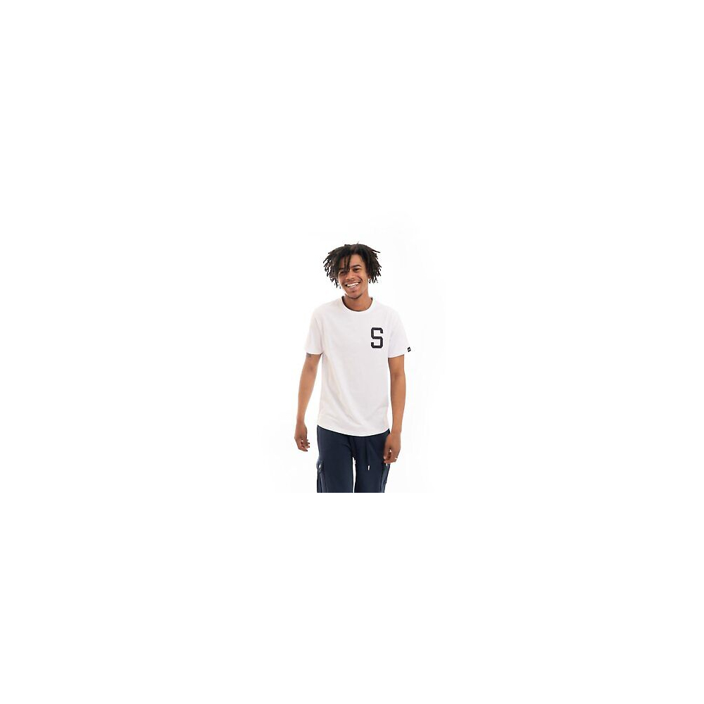 SUN68 T-Shirt Round Big Word (Bianco)