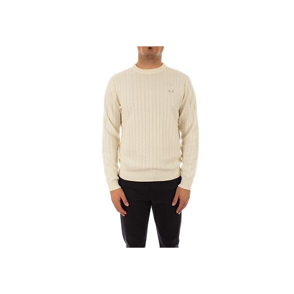 SUN 68 Maglia Uomo Bianco Panna