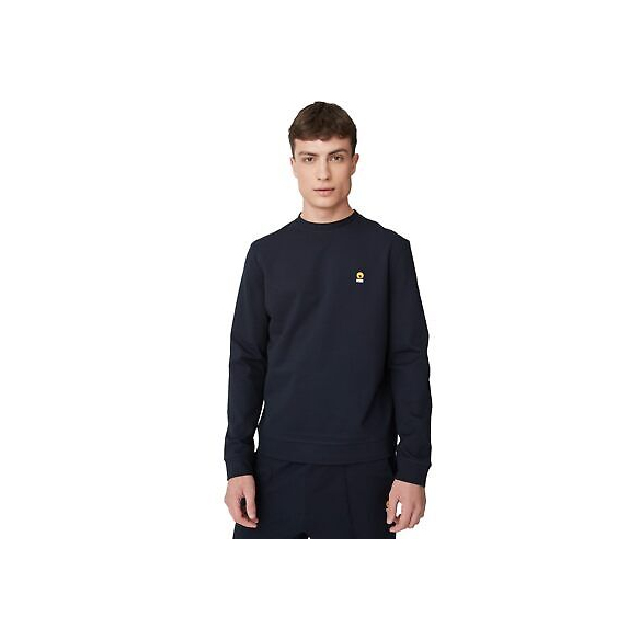 CIESSE PIUMINI Aric - Felpa Uomo Girocollo in Cotone Tecnico (Dark Navy)