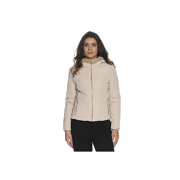 CIESSE PIUMINI ALBA - Giubbotto Eco da donna Reversibile (Beige)