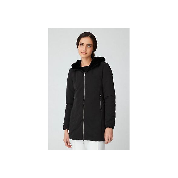 Ciesse Piumini Claire - Piumino Reversibile da donna con Eco Pelliccia (Asphalt)