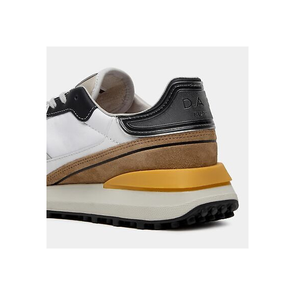 D.A.T.E. Sneakers Uomo Lampo Nylon (White-Beige)