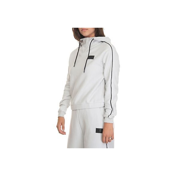 Emporio Armani EA7 Felpa Donna con Cappuccio Logo Series in Cotone (Lunar