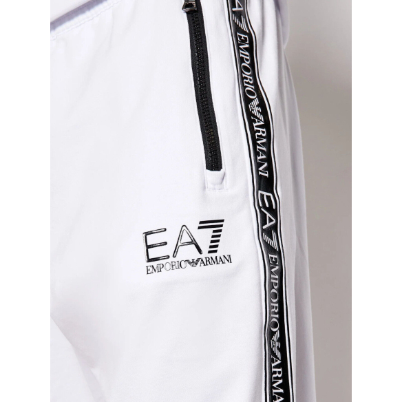 Emporio Armani EA7 Pantaloni da Tuta con Nastro logato (White)