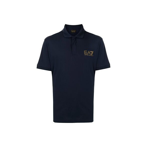 EA7 Polo Uomo Train Gold Label Pima Pique (Blu Navy)