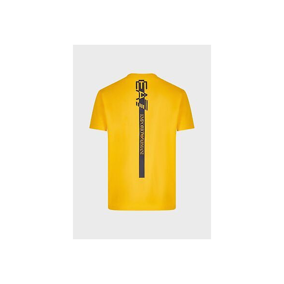Emporio Armani EA7 T-Shirt con Stampa logata sul Retro (Saffron)
