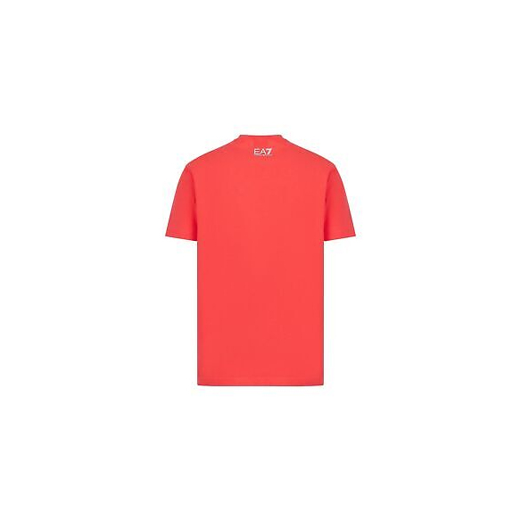 Emporio Armani EA7 T-Shirt Logo Series in Jersey di Cotone Stretch (Corallo)