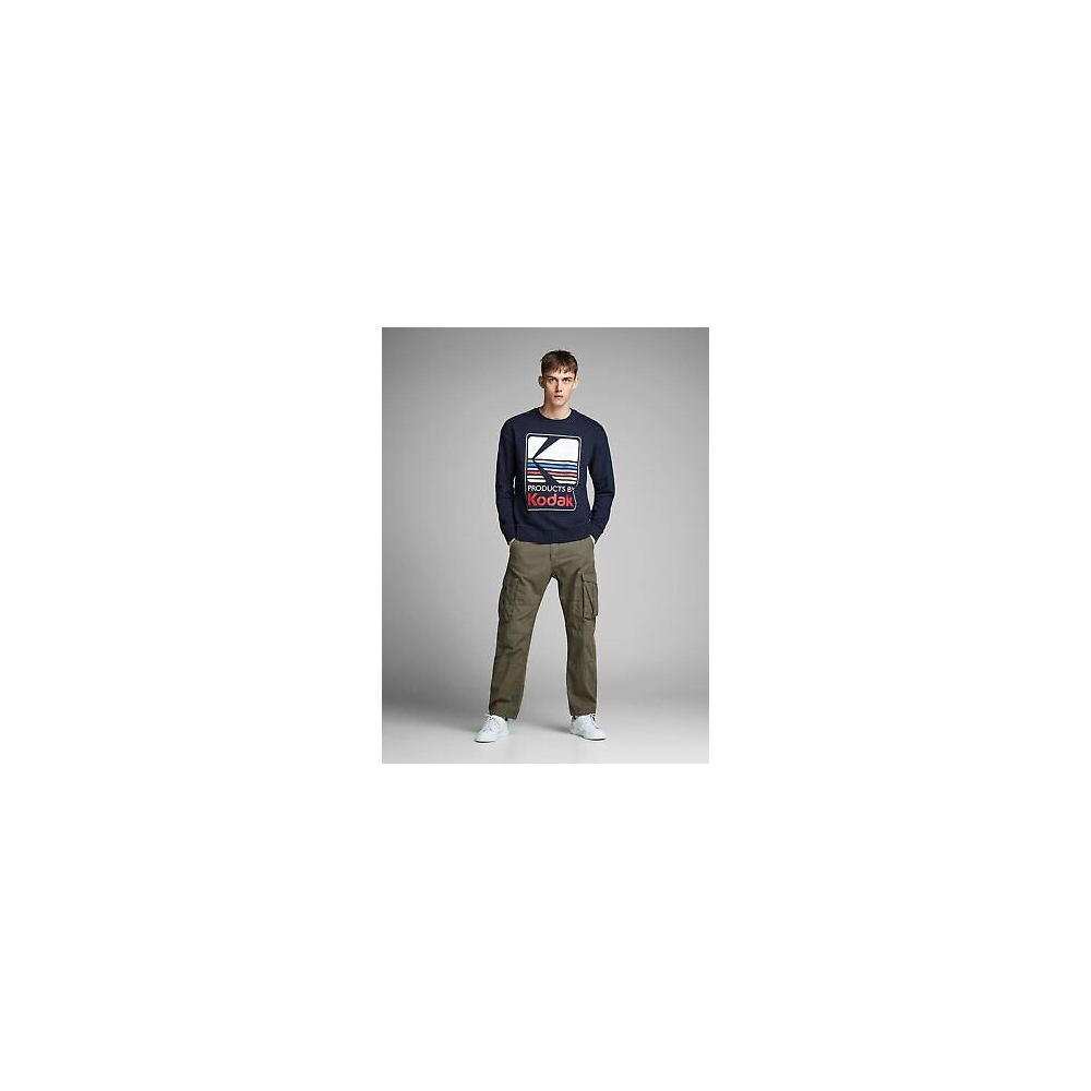 JACK & JONES Snap Sweat Crew Neck...