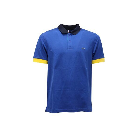 SUN 68 0675AH polo uomo bluette cotton polo man-S