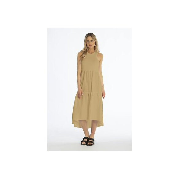 DEHA - Vestito Lungo Halter VOLOUMINOUS Dress in Cotone, Marrone (L)