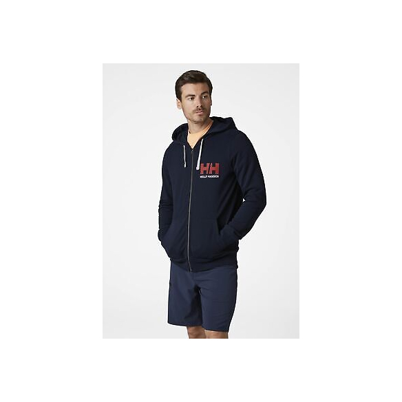 Helly Hansen Uomo HH Logo Full Zip Hoodie, Blu, L