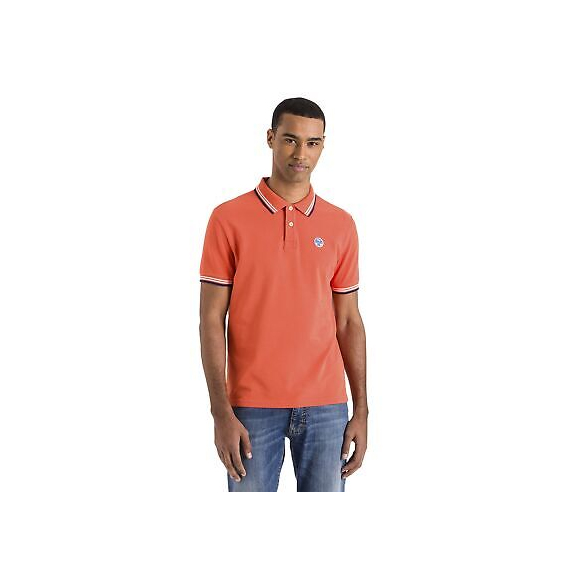 North Sails Maniche di Base di Polo del Cotone con Corte E Strisce - S