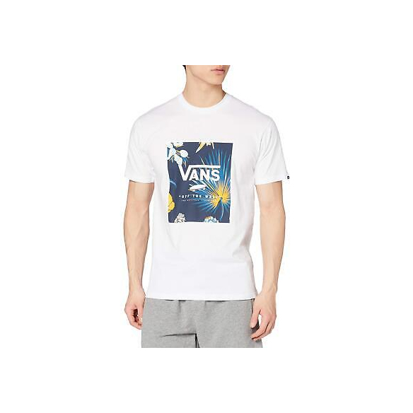 Vans Scatola di Stampa Classica T-Shirt, Califas-Bianco, XS Uomo