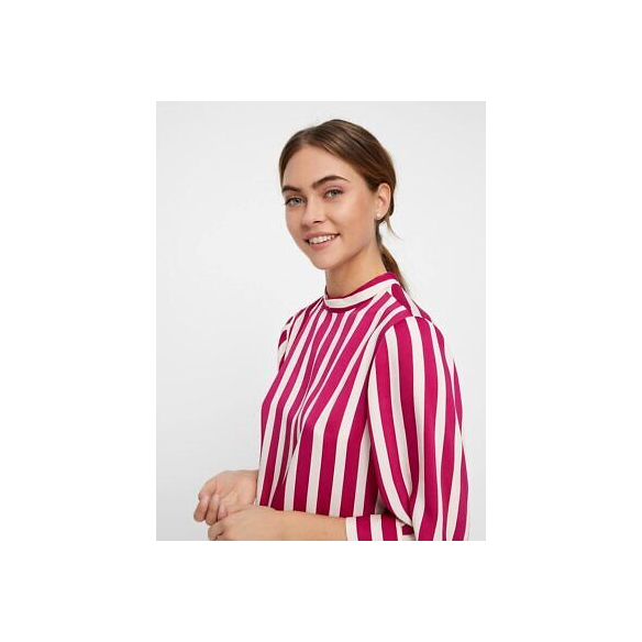 Vero Moda Vmstinna Highneck 3/4 Top Ki Camicia, Viola (Festival Fuchsia