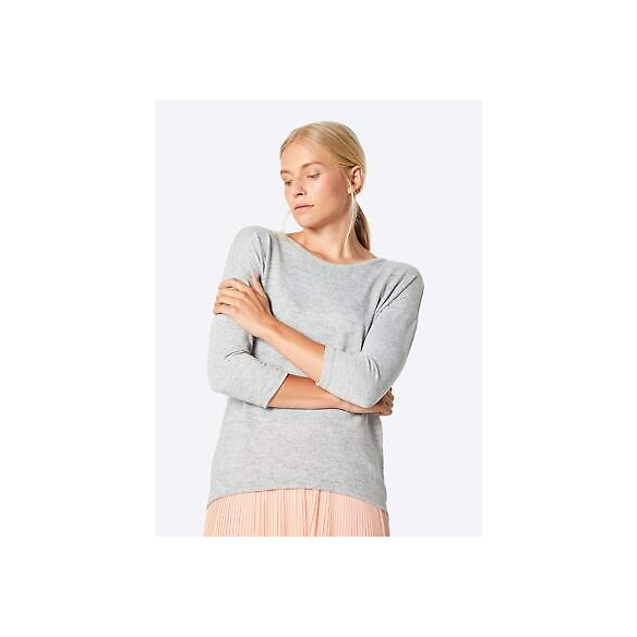 VERO MODA Vmmalena 3/4 Blouse Exp Noos Felpa, Grigio (Light Grey Melange Light