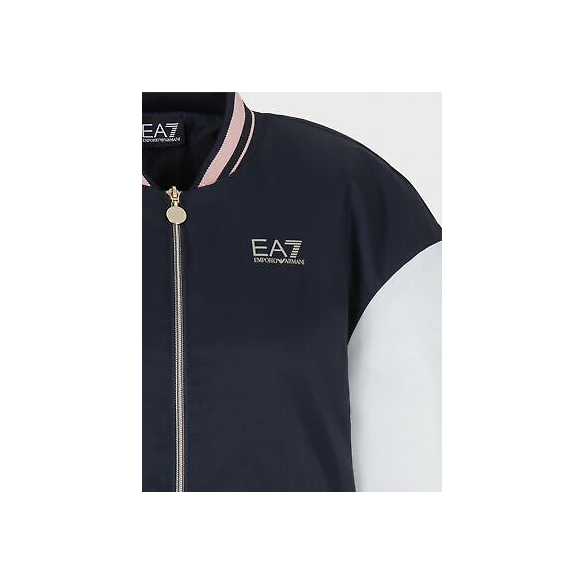 Emporio Armani EA7 Giacca Donna Bomber University Squad (Blu Navy, Taglia S)