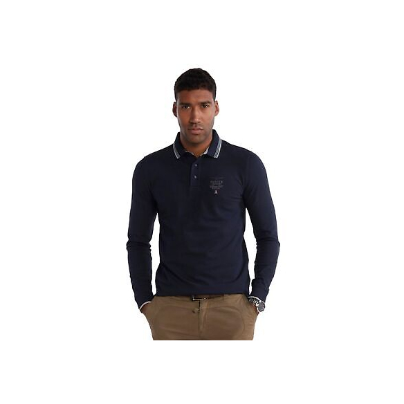 Aeronautica Militare Polo Uomo Frecce Tricolori in piqu? Dark Blu
