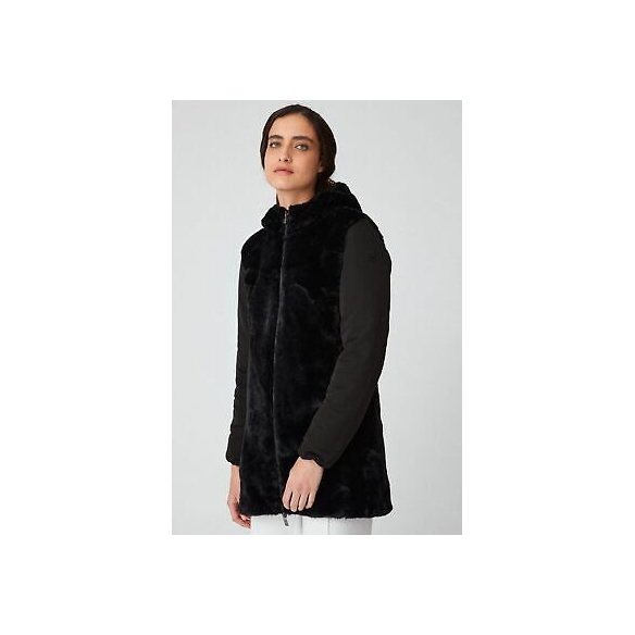 Ciesse Piumini Claire - Piumino Reversibile da donna con Eco Pelliccia (Asphalt)