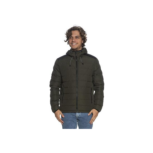 CIESSE PIUMINI STEVENSON - Piumino invernale uomo con cappuccio (Olive Night)