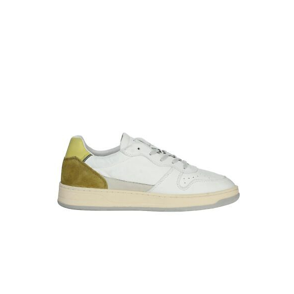 D.A.T.E. Court 2.0 Vintage Calf (White-Yellow)