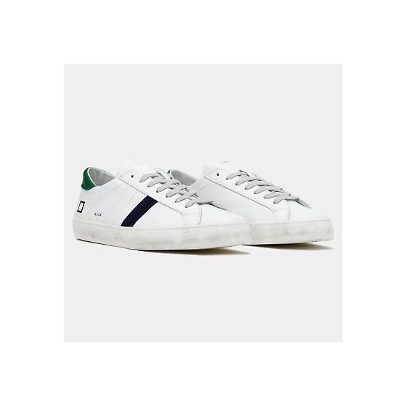 Sneakers Uomo D.A.T.E. Bianco Verde Hill Low Calf