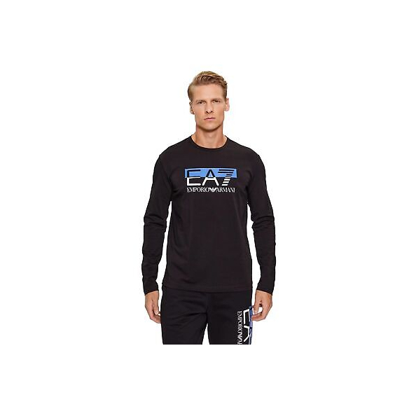 Emporio Armani EA7 Maglia Uomo a Maniche Lunghe Visibility in Jersey di Cotone