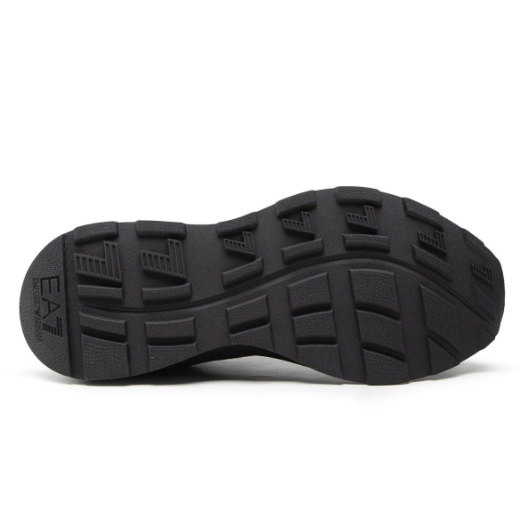 Emporio Armani EA7 EA7 Sneakers a Calza da Uomo Nera. Logo a Contrasto sui Lati