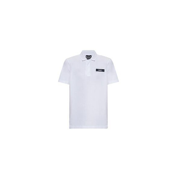 Emporio Armani EA7 Polo Golf Club in Cotone Stretch (White)